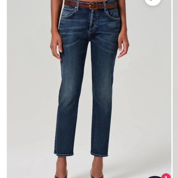 Citizens Of Humanity Denim - COH Emerson Slim Boyfriend 27" Button Fly Cropped Ankle Jeans Blue Ridge size 29